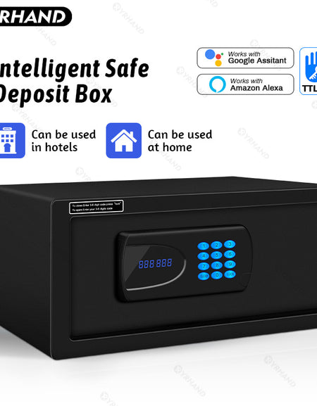 YRHAND 2042F-8A Cashbox Ttlock app Hotel Room Safe Box electronic digital lock Good quality hotel safe box work with GoogleHome and Aleax