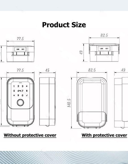 K5-New Wall Mounted Key Lock Box,TTlock App Control,Electronic Fingerprint Lock Box with Access Card,Manual Keys,Share eKey and Passcode Unlock,IPX5,Bluetooth Wireless Lock Box for for Indoor Outdoor Home Office