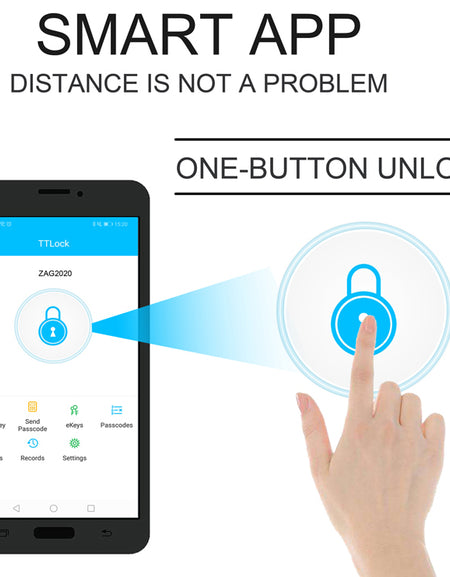 YRHAND 2020 TTlock App Security Electronic Door Lock,Smart Touch Screen Lock,Digital Code Keypad For Home Hotel Apartment