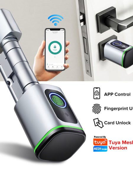 Euro Profile Lock Body Tuya APP Fingerprint Smart lock