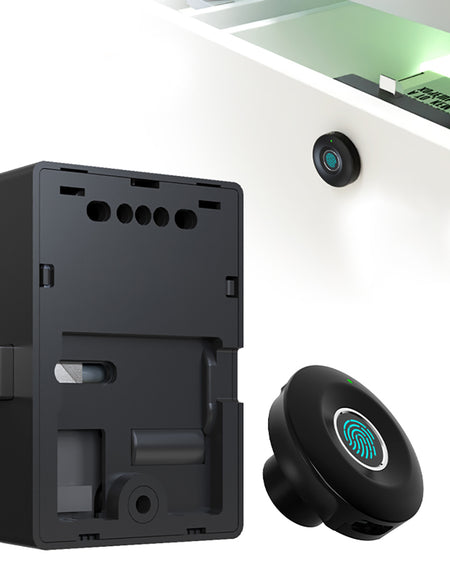S102-YRHAND Fingerprint Cabinet Lock, Smart Cabinet Lock,Keyless Fingerprint Lock for Home, Office, Cabinets, Furniture