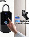 K5-New Wall Mounted Key Lock Box,TTlock App Control,Electronic Fingerprint Lock Box with Access Card,Manual Keys,Share eKey and Passcode Unlock,IPX5,Bluetooth Wireless Lock Box for for Indoor Outdoor Home Office