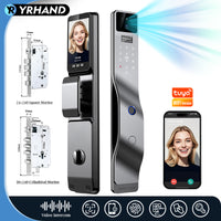 YRHAND F7 Tuya Smart Door Lock ｜3D Face Recognition + 2K Camera + Fingerprint｜Works with Google/Alexa/Security Camera