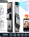 YRHAND F7 Tuya Smart Door Lock ｜3D Face Recognition + 2K Camera + Fingerprint｜Works with Google/Alexa/Security Camera