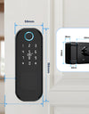 R5-Keyless Smart Door Lock TTLock App Electric Rim Lock Biometrics Fingerprint Door Lock with IC Card / Password Key Unlock
