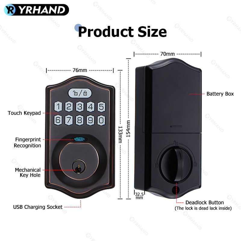 K6 —— Advanced Digital Waterproof Smart Lock – YRHAND