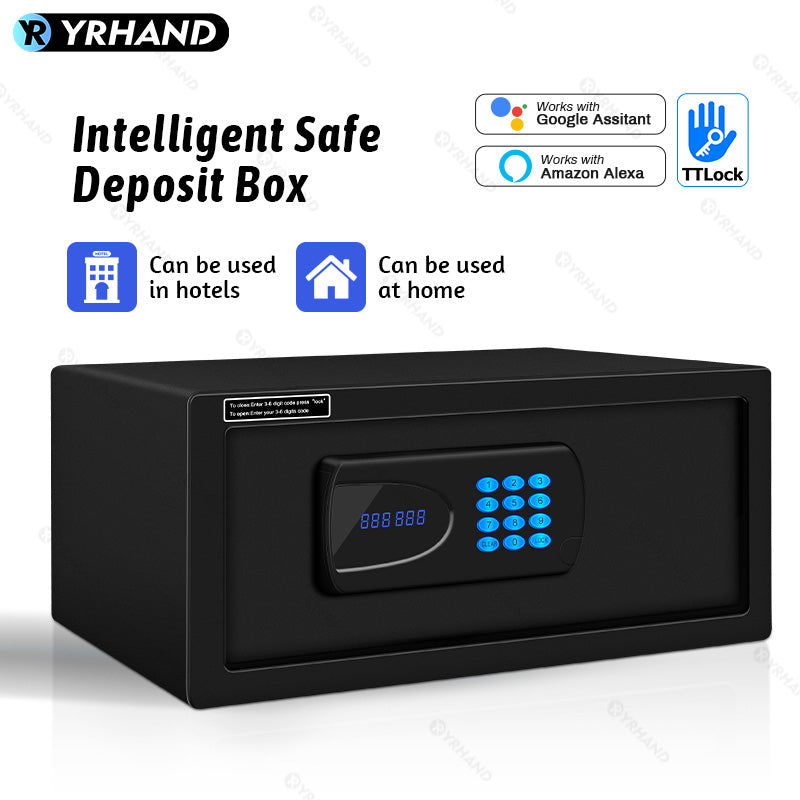 YRHAND 2042F-8A Cashbox Ttlock app Hotel Room Safe Box electronic digital lock Good quality hotel safe box work with GoogleHome and Aleax