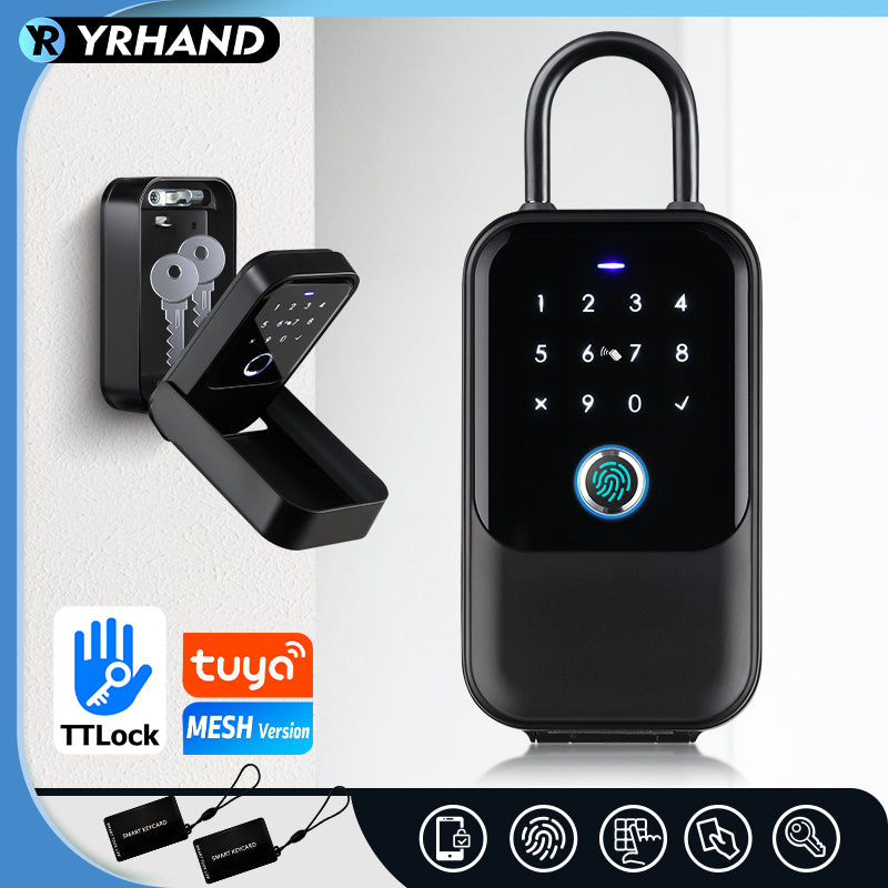 YRHAND K5 TTlock Smartkey Lock Box Wireless Electronic Key Safe with Digital Code App Controlled Bluetooth Smartlock for Home Key Padlock