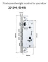 YRHAND 22*240 6068 mortise with hook