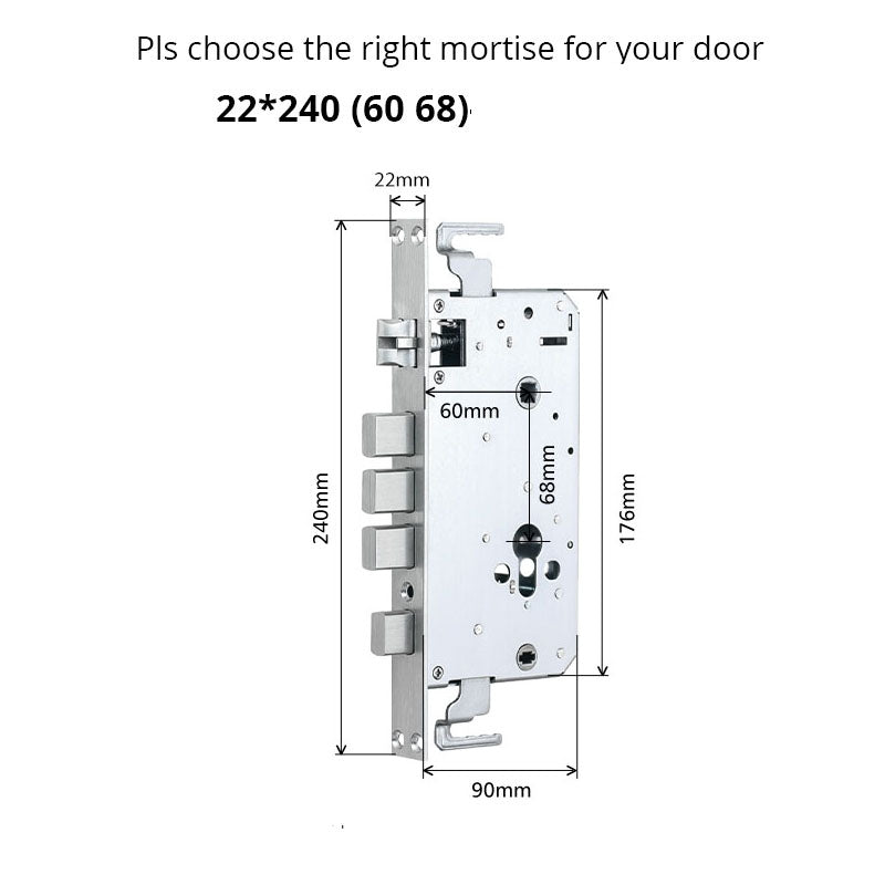 YRHAND 22*240 6068 mortise with hook