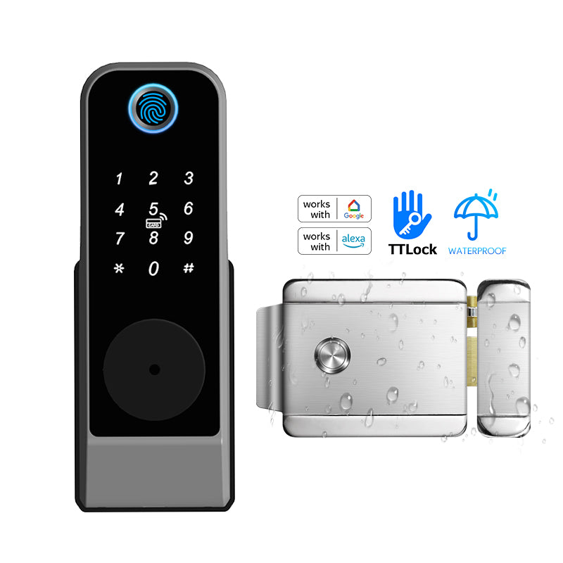 YRHAND GT01-2 Fingerprint Lock Waterproof Tuya Wifi Remote Control Bluetooth TTLock App Mechanical Electronic Smart Door Lock For home