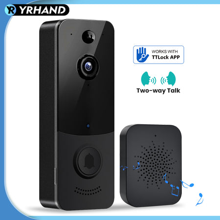 YRHAND DB2 TTLock Video Intercom Doorbell Camera 2MP 1080P HD PIR Motion Detection Two-Way Audio Night Vision Wireless Door Bell with Chime