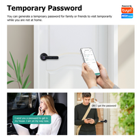 Smart Lock,YRHAND Fingerprint Door Lock,5 Unlocking Methods,Tuya App,Black