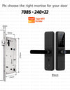 YRHAND H01PRO fechadura eletronica Tuya Wifi Digital Electronic Smart Door Lock With Biometric Camera Fingerprint IP66 Smart Lock