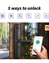 YRHAND Z11 Electronic Door Lock with Handle,Biometric Fingerprint Door Lock with Tuya APP/IC Card/Password/Key Unlock