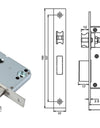 YRHAND 5050 stainless steel mortise with 180*22 guide sheet