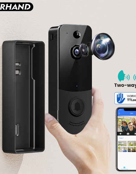YRHAND DB2 TTLock Video Intercom Doorbell Camera 2MP 1080P HD PIR Motion Detection Two-Way Audio Night Vision Wireless Door Bell with Chime