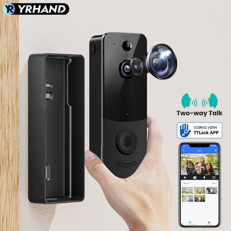 YRHAND DB2 TTLock Video Intercom Doorbell Camera 2MP 1080P HD PIR Motion Detection Two-Way Audio Night Vision Wireless Door Bell with Chime