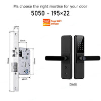 YRHAND H01 Tuya wifi App Unlock fechadura Biometric eletronica digital Waterpoof Fingerprint IC card Smart Door Lock for Home