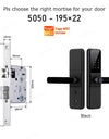 YRHAND H01 Tuya wifi App Unlock fechadura Biometric eletronica digital Waterpoof Fingerprint IC card Smart Door Lock for Home