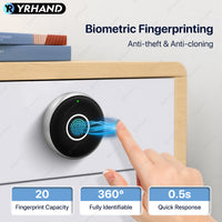 YRHAND 1667-5Z Fingerprint Drawer Lock Fingerprint Cabinet Lock for Valuable Private Storage Home or Office Drawers cabinets wardrobes