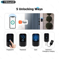 YRHAND K5 TTlock Smartkey Lock Box Wireless Electronic Key Safe with Digital Code App Controlled Bluetooth Smartlock for Home Key Padlock