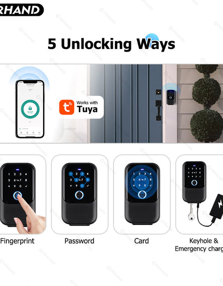 YRHAND K5 TTlock Smartkey Lock Box Wireless Electronic Key Safe with Digital Code App Controlled Bluetooth Smartlock for Home Key Padlock