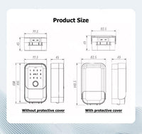 K5-YRHAND Smart Lock Box,Wireless Smart Key Lockbox with TUYA APP Control,Fingerprint, Manual Keys, Access Card,Passcodes Unlock, IPX5 ,Bluetooth Key Box for Home & Office & Garage