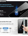 YRHAND 008 Tuya APP Smart Biometric Electronic Glass Door Fingerprint Lock Bluetooth Lock 13.56Mhz RFID Control Keyless Unlock For office