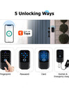 K5-YRHAND Smart Lock Box,Wireless Smart Key Lockbox with TUYA APP Control,Fingerprint, Manual Keys, Access Card,Passcodes Unlock, IPX5 ,Bluetooth Key Box for Home & Office & Garage