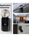 K5-YRHAND Smart Lock Box,Wireless Smart Key Lockbox with TUYA APP Control,Fingerprint, Manual Keys, Access Card,Passcodes Unlock, IPX5 ,Bluetooth Key Box for Home & Office & Garage