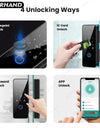 YRHAND 008 Tuya APP Smart Biometric Electronic Glass Door Fingerprint Lock Bluetooth Lock 13.56Mhz RFID Control Keyless Unlock For office