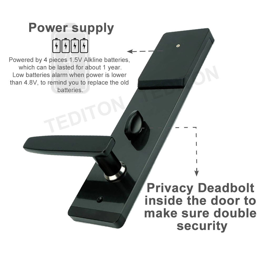 YRHAND 2020 TTlock App Security Electronic Door Lock,Smart Touch Screen Lock,Digital Code Keypad For Home Hotel Apartment