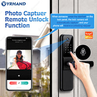 YRHAND H01PRO fechadura eletronica Tuya Wifi Digital Electronic Smart Door Lock With Biometric Camera Fingerprint IP66 Smart Lock