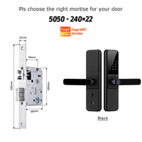 YRHAND H01 Tuya wifi App Unlock fechadura Biometric eletronica digital Waterpoof Fingerprint IC card Smart Door Lock for Home