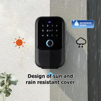 K5-YRHAND Smart Lock Box,Wireless Smart Key Lockbox with TUYA APP Control,Fingerprint, Manual Keys, Access Card,Passcodes Unlock, IPX5 ,Bluetooth Key Box for Home & Office & Garage