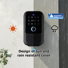 K5-YRHAND Smart Lock Box,Wireless Smart Key Lockbox with TUYA APP Control,Fingerprint, Manual Keys, Access Card,Passcodes Unlock, IPX5 ,Bluetooth Key Box for Home & Office & Garage