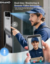 YRHAND F7 Tuya Smart Door Lock ｜3D Face Recognition + 2K Camera + Fingerprint｜Works with Google/Alexa/Security Camera
