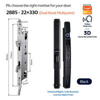 YRHAND A216 3D Face recognition lock Tuya wifi fechadura eletronico digital Waterpoof Visual intercom keyless unlock Sliding Smart Door Lock