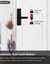 H03-Fingerprint Smart Door Lock with 4585 mortise,Anti-theft Biometric Password Door Lock,Tuya App Control,Backup Key, IC Card Unlock
