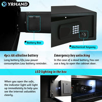 YRHAND 2042F-8A Cashbox Ttlock app Hotel Room Safe Box electronic digital lock Good quality hotel safe box work with GoogleHome and Aleax
