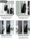 YRHAND 008 Tuya APP Smart Biometric Electronic Glass Door Fingerprint Lock Bluetooth Lock 13.56Mhz RFID Control Keyless Unlock For office
