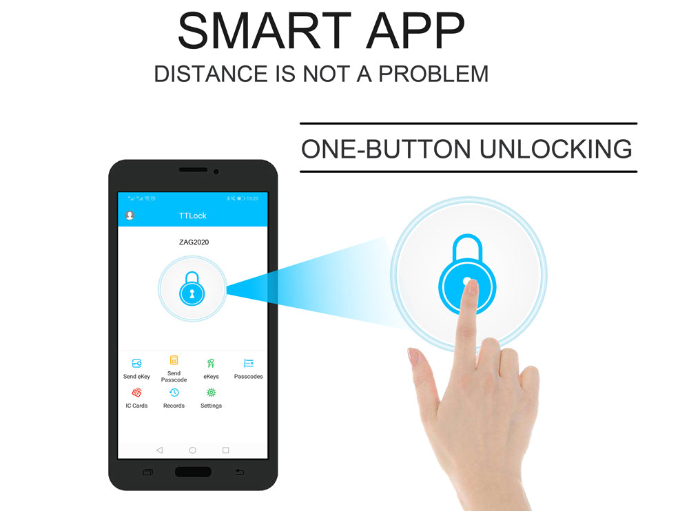 YRHAND 2020 TTlock App Security Electronic Door Lock,Smart Touch Screen Lock,Digital Code Keypad For Home Hotel Apartment
