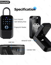 K5-New Wall Mounted Key Lock Box,TTlock App Control,Electronic Fingerprint Lock Box with Access Card,Manual Keys,Share eKey and Passcode Unlock,IPX5,Bluetooth Wireless Lock Box for for Indoor Outdoor Home Office