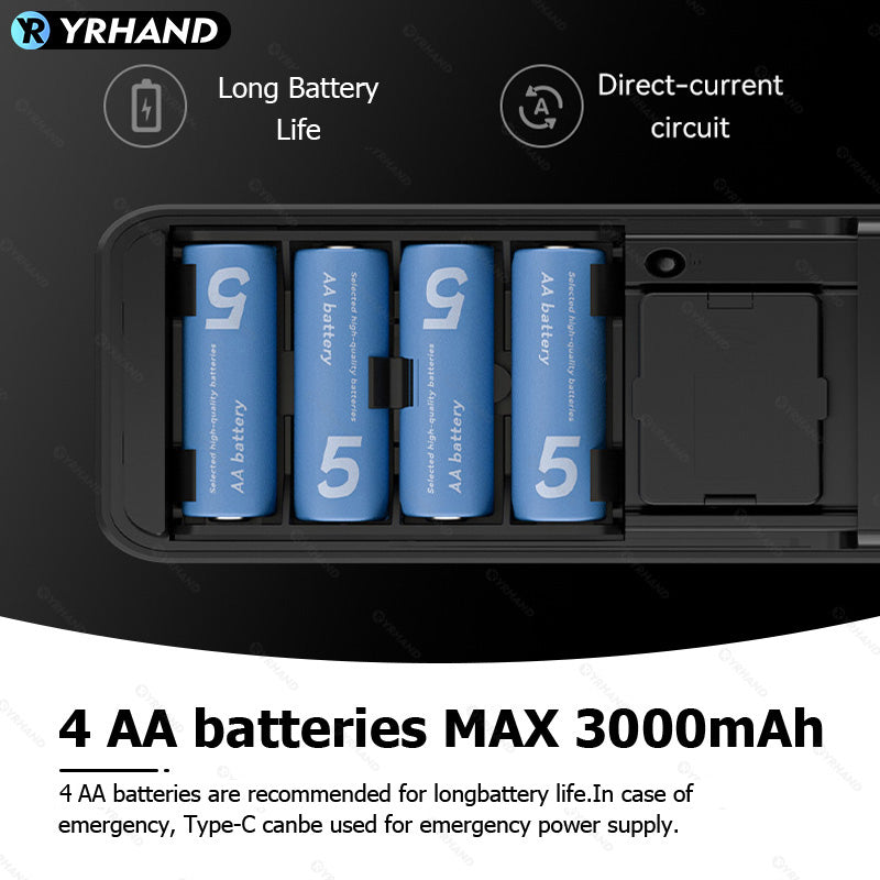 B2-YRHAND Tuya WIFI Smart Fingerprint Door Lock with 4585 Mortise, with 5-in-1 Unlock Methods,Security Intelligent Lock Biometric Electronic Gate Lock for Hotel/Office/Apartment