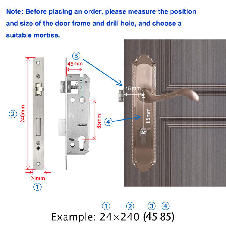 DG01-New Fingerprint Smart Door Lock with 4585 Mortise,5-in-1 Unlock Methods Keyless Door Lock, Secure Keyless Entry, Interchangeable Handles Left and Right,TTLock App Remote Control
