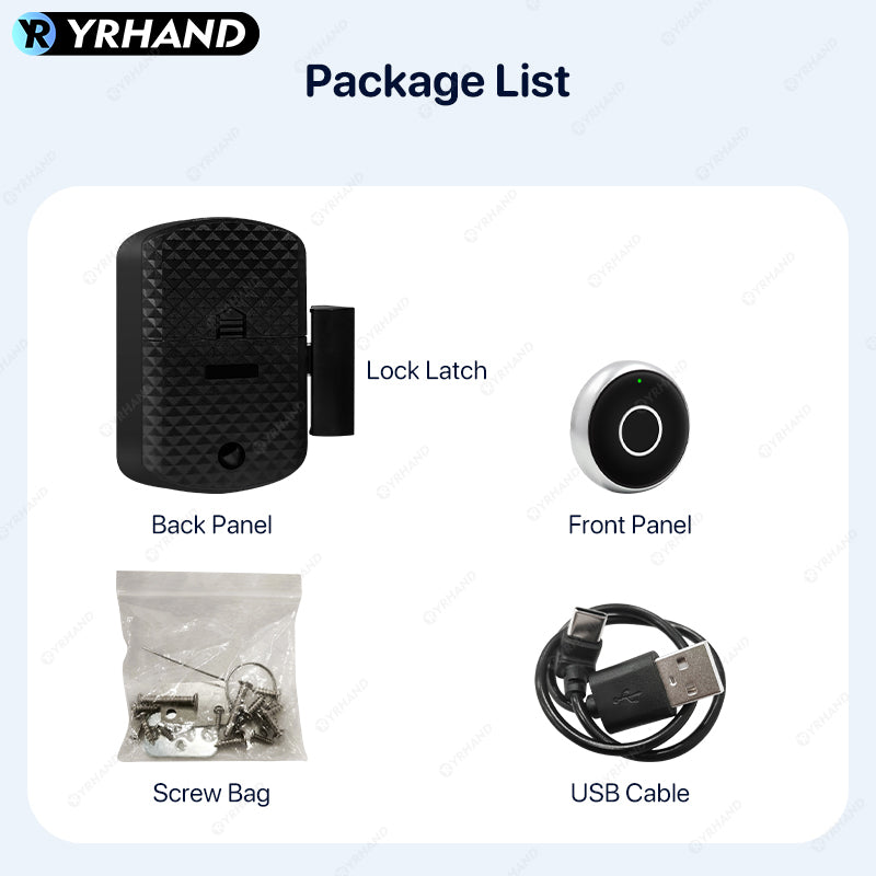 YRHAND 1667-5Z Fingerprint Drawer Lock Fingerprint Cabinet Lock for Valuable Private Storage Home or Office Drawers cabinets wardrobes