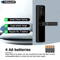 B2pro-Tuya App Biometric Smart Door Lock With Camera,with 4585 mortise,Electric Fingerprint Door Lock Security Intelligent Lock for Hotel Apartment