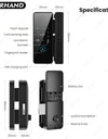 YRHAND 008 Tuya APP Smart Biometric Electronic Glass Door Fingerprint Lock Bluetooth Lock 13.56Mhz RFID Control Keyless Unlock For office
