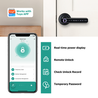 Smart Lock,YRHAND Fingerprint Door Lock,5 Unlocking Methods,Tuya App,Black